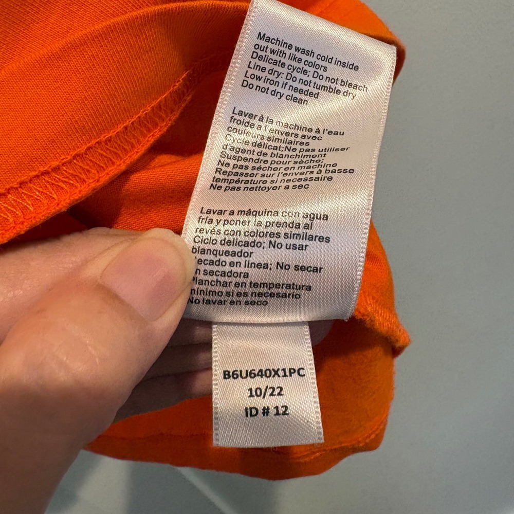 Psycho Bunny Graphic Tee Men XS (3) Orange Flocked Logo Pima Cotton Short Sleeve - Picture 12 of 13